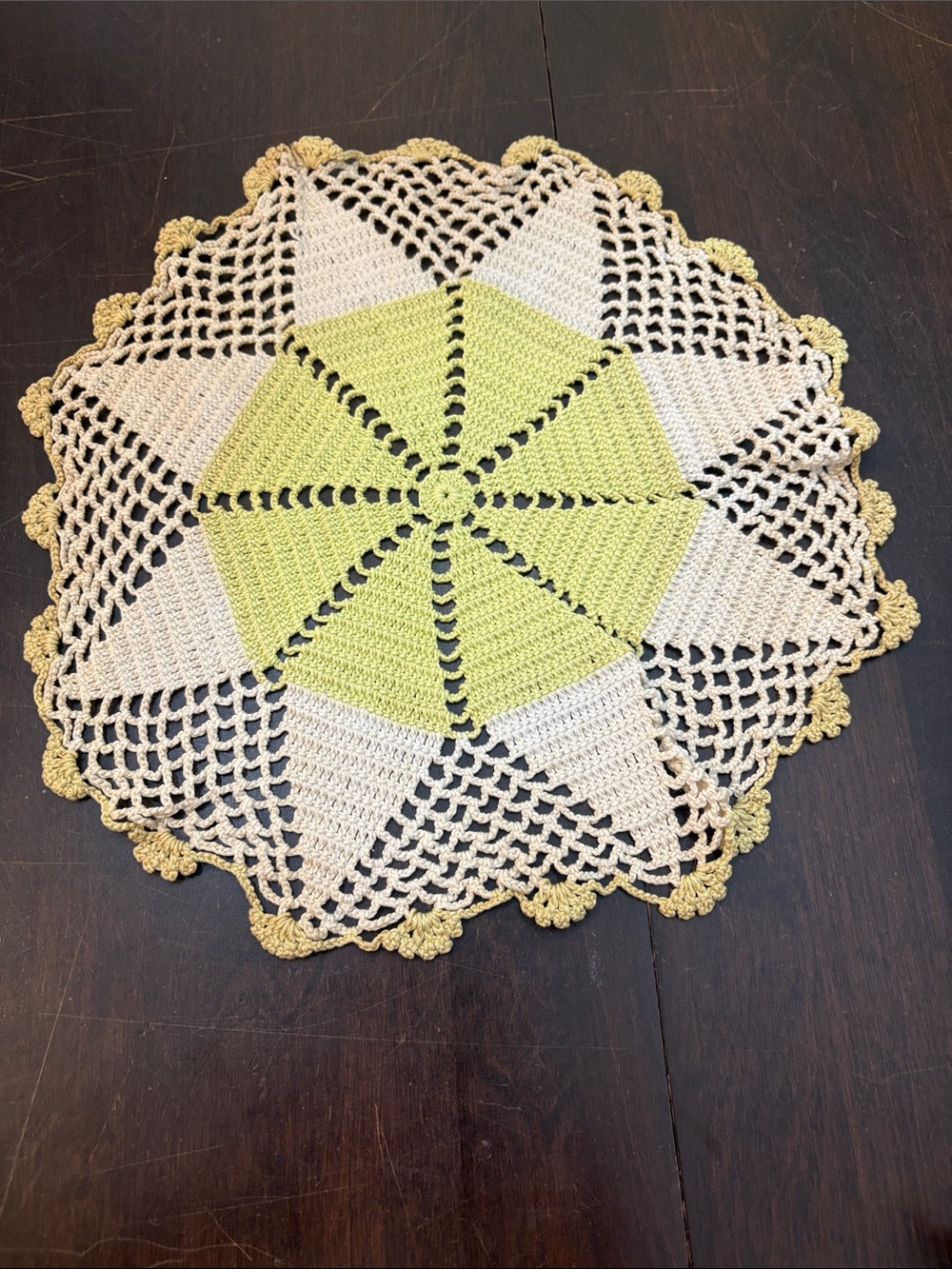 Handmade Vintage Crochet Round Doily